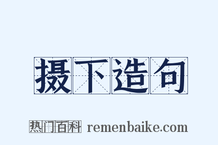 摄下造句是什么意思的图片